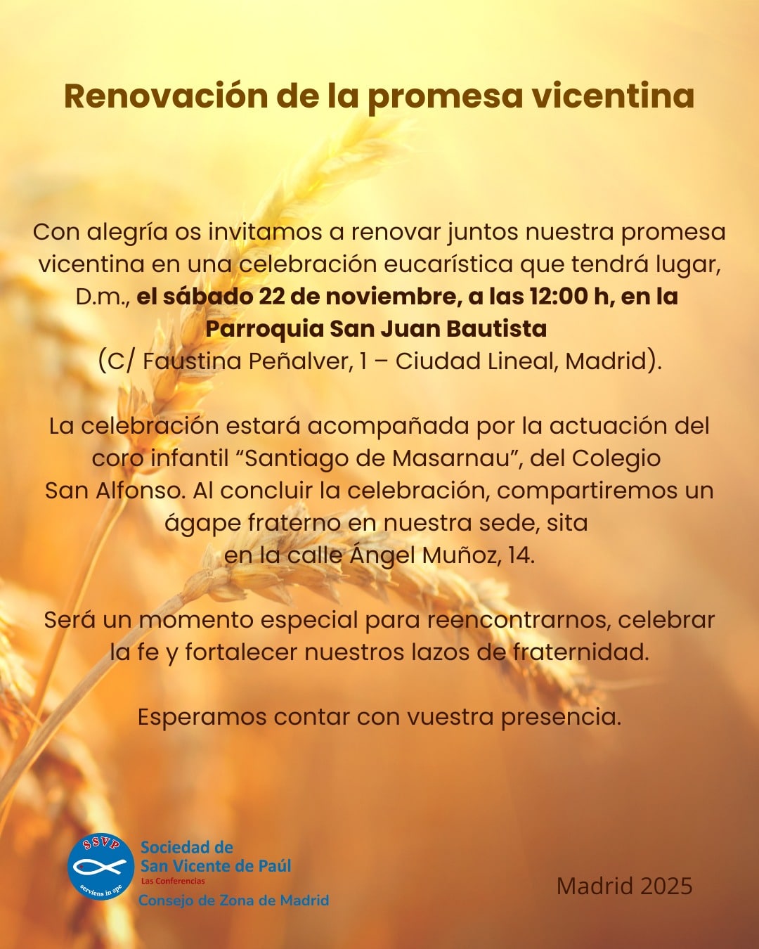 Renovación de la promesa vicentina